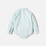Juniors boys sky blue dress shirt bodysuit