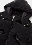 Matalan girls Black Fullsleeves Hooded Puff Jacket (Winter)