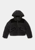 Matalan girls Black Fullsleeves Hooded Puff Jacket (Winter)