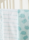 Juniors blue stripe flannel blankets (Pack of 3)