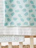 Juniors blue stripe flannel blankets (Pack of 3)