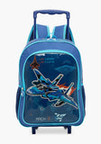 Juniors navy fighter jet trolley bag