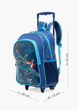 Juniors navy fighter jet trolley bag