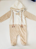 Juniors Bow detail fleece hooded closedfeet sleepsuit (Winter)