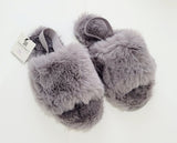 Shoemart grey winter bedroom slippers with backstrap (Winter shoes)