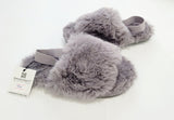 Shoemart grey winter bedroom slippers with backstrap (Winter shoes)