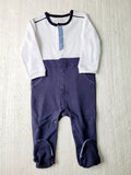 Giggles navy patch sleepsuit