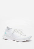 Kappa Solid White textured shoes (Box Packaging)