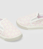 R&B pink floral slip on shoes