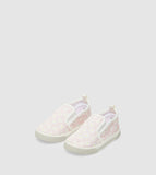 R&B pink floral slip on shoes