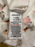 Juniors All Over Animal Printed Zipped Sleepsuit