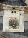 Eligo Vertical Brown & Blue Stripe Printed Fullsleeves Dress Shirt
