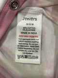 Juniors Pink Flower Embroidered Frill Sleepsuit