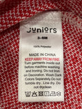 Juniors red pattern knitted openfeet sleepsuit (Winter)