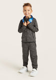 Juniors solid grey hoodie & Jog set (set of 2) (Winter)