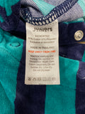 Juniors green & navy lines fleece sleepsuit (Winter)