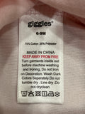 Giggles pink fleece frill sleepsuit (Winter)