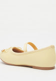 R&B yellow bow ballerinas