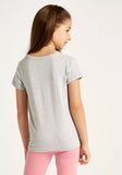 Juniors Grey Halfsleeves HAPPY VIBES Tshirt