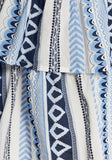 Juniors blue printed frill skirt