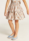 Juniors floral printed frill skirt