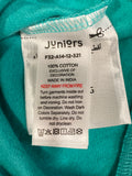 Juniors Teal Sweatshirt With Green Pocket fleece lined (shirt) (Winter)