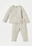 Giggles grey textured shirt & Jog set (set of 2) (Winter)