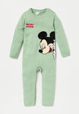 Mickey mouse green knitted openfeet sleepsuit (Winter)