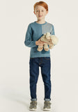 Juniors blue colorblock knitted pullover (Winter)