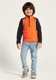 Juniors orange & navy fleece pullover (Winter)