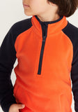 Juniors orange & navy fleece pullover (Winter)