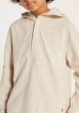 Eligo beige stripped Stylized hoodie