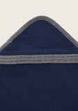 Giggles navy textured blanket