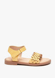 Juniors yellow strap sandals