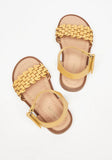 Juniors yellow strap sandals