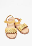 Juniors yellow strap sandals