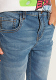 Juniors boys denim light wash shorts