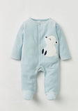 Juniors blue bear fleece sleepsuit (Winter)