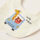 Juniors hello there embroidered bib