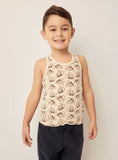 Juniors Boys vehicle printed vests (Pack of 3)