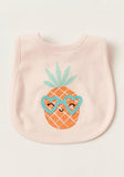 Juniors pineapple embroidered bib