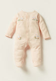 Giggles pink bird embroidered sleepsuit (Thick cotton) (Winter)