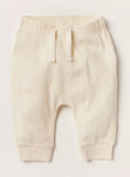 Juniors cream ribbed bodysuit, cap & jog set (pack of 3)