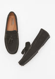 Mister Duchini Black Leather Loafers with Tassels (Box packaging) (New)