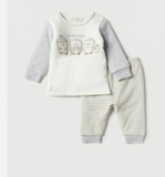 Juniors happy feet penguin embroidered shirt & Pyjama set (set of 2) (Winter)