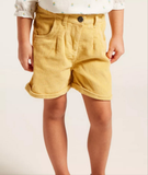 Juniors ribbed mustard girls shorts