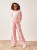 Juniors heart sequins knitted shirt & flared pants (set of 2) (winter)