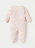 Juniors bunny embroidered pink sleeppsuit