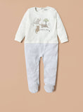 Juniors time to play animals embroidered sleepsuit