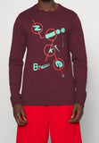 Nike Mens Maroon Printed Tshirt